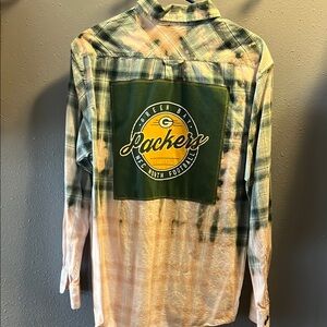 Green Bay Packers Plaid Men's Shirt